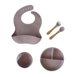Back to Nature Silicone & Wood Feeding Set 5pc