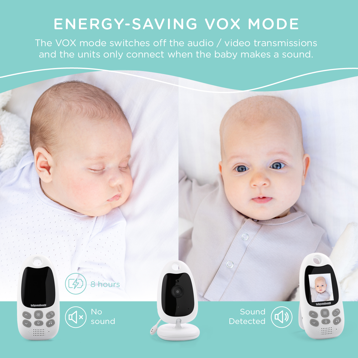 BabyWombWorld 2.0″ Video Baby Monitor with Audio & Night Vision - Image 4